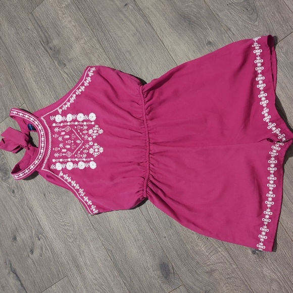 Blue Rain Pants - NWT Blue Rain Francesca's Embroidered Halter Romper